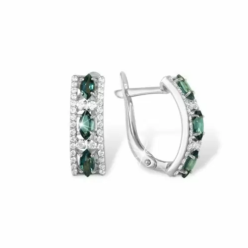 Серьги с английским замком из серебра