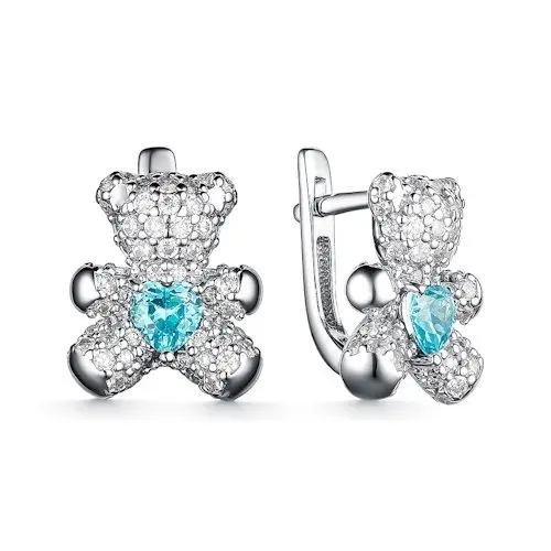 Серьги детские из серебра вид 1