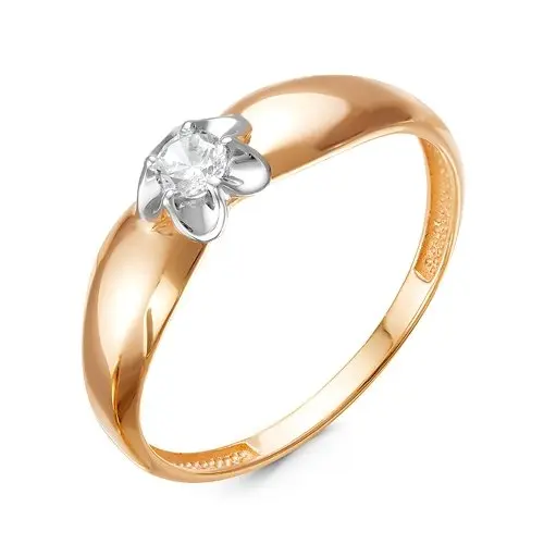 Кольцо декоративное из комбинированного золота