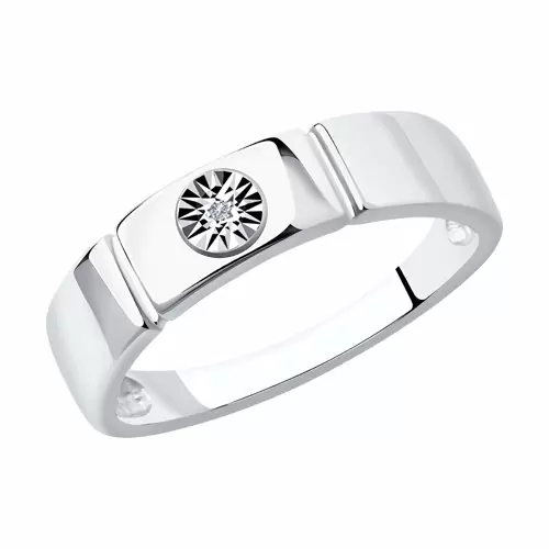 Кольцо декоративное из серебра
