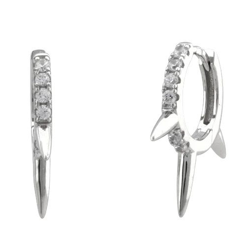 Серьги с английским замком из серебра