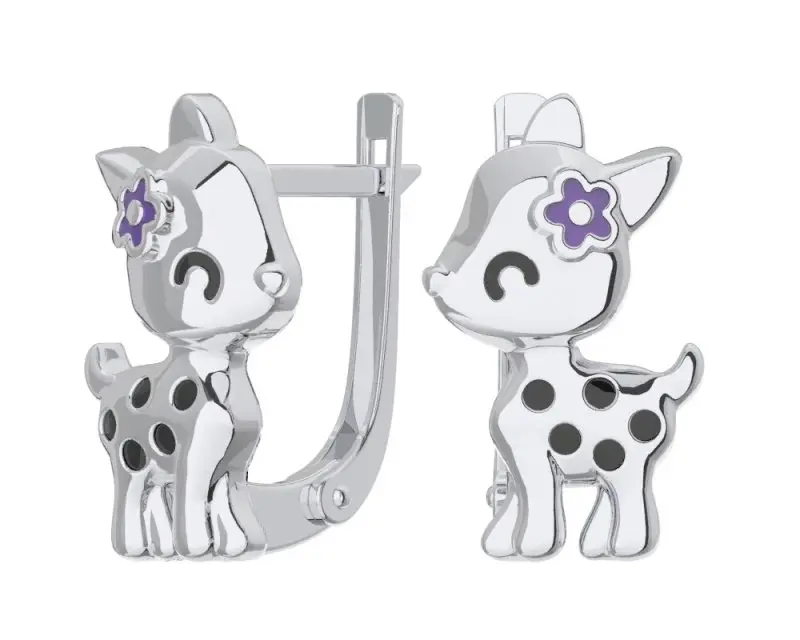 Серьги детские из серебра