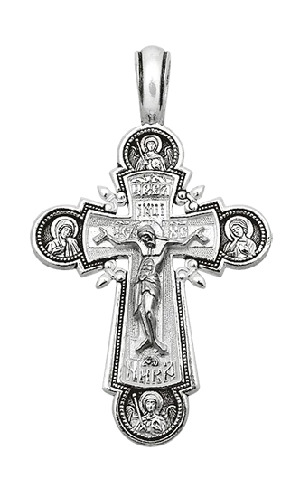 Подвеска крест из серебра