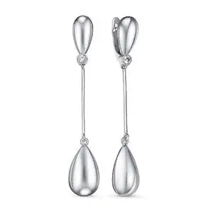 Серьги подвесные из серебра