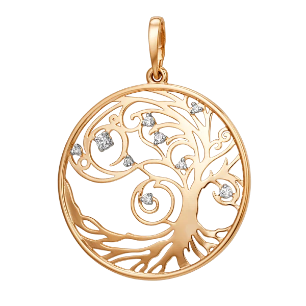 Подвеска декоративная из красного золота вид 1