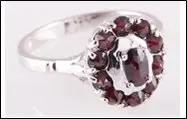 Кольцо декоративное из серебра