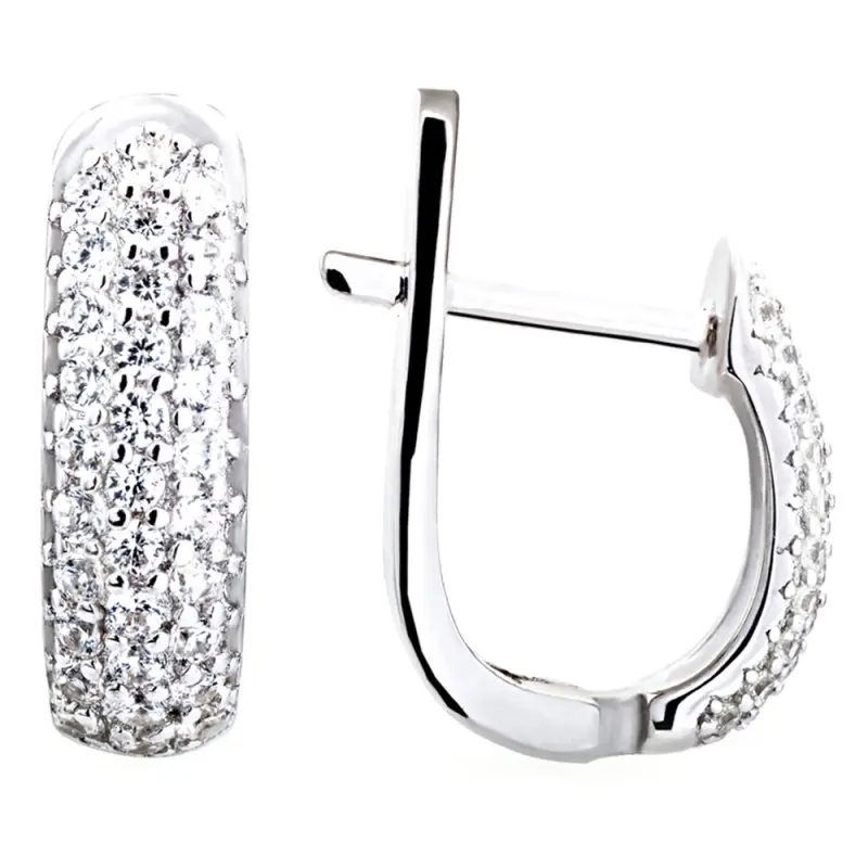 Серьги с английским замком из серебра