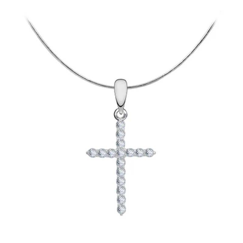 Подвеска декоративный крест из серебра