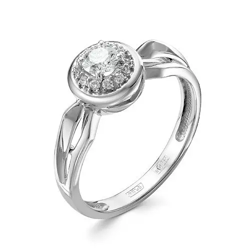 Кольцо декоративное из комбинированного золота