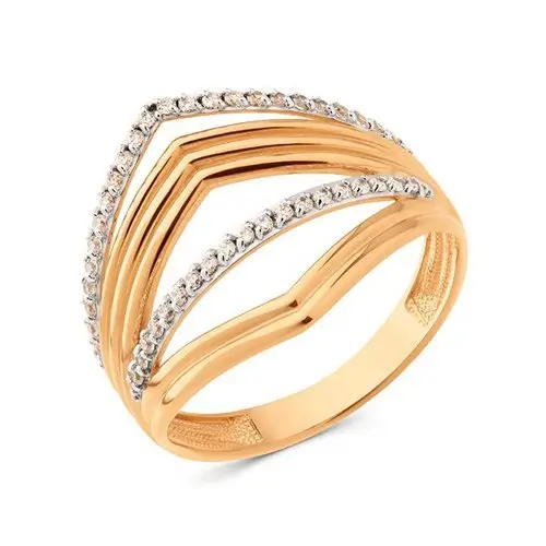 Кольцо декоративное из красного золота