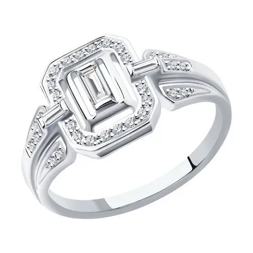 Кольцо декоративное из белого золота