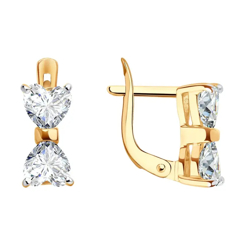 Серьги детские из красного золота