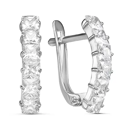 Серьги с английским замком из серебра