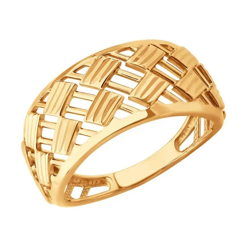 Кольцо декоративное из красного золота