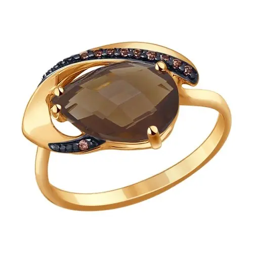 Кольцо декоративное из красного золота