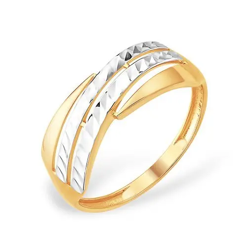 Кольцо декоративное из комбинированного золота