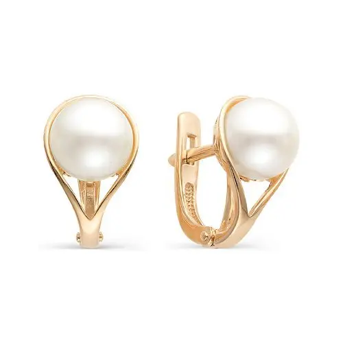 Серьги с английским замком из красного золота