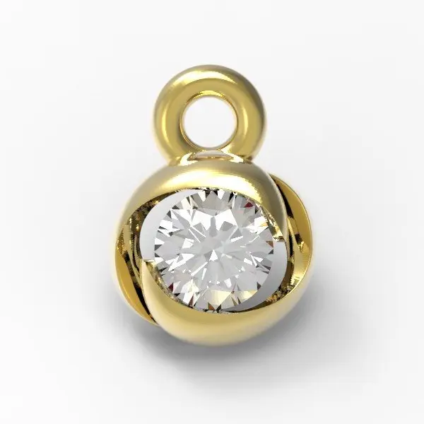 Подвеска декоративная из белого золота