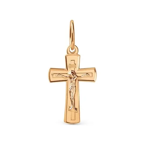 Подвеска крест из красного золота