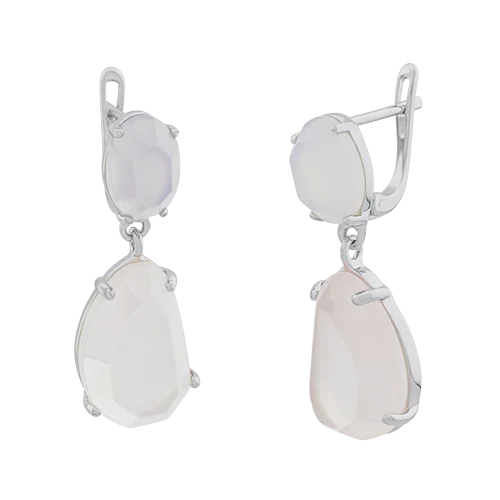 Серьги подвесные из серебра