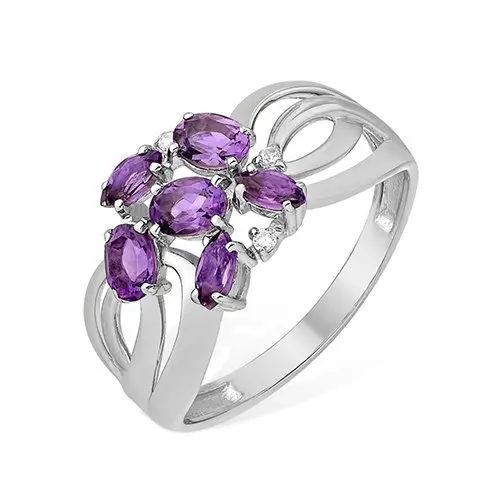 Кольцо декоративное из серебра вид 1