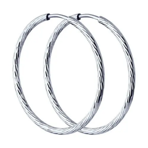 Серьги конго из серебра