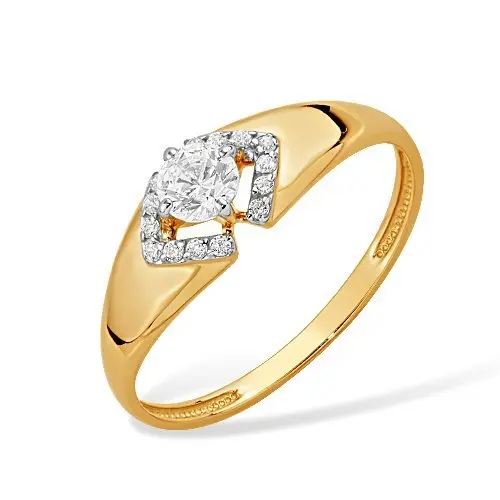 Кольцо декоративное из красного золота