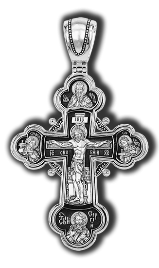 Подвеска крест из серебра