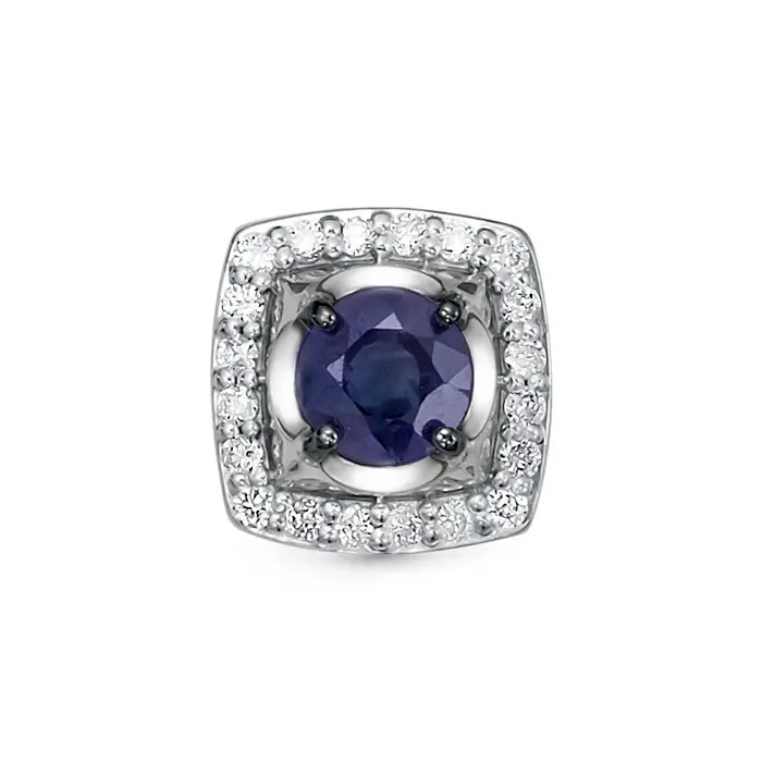 Подвеска бегунок из белого золота