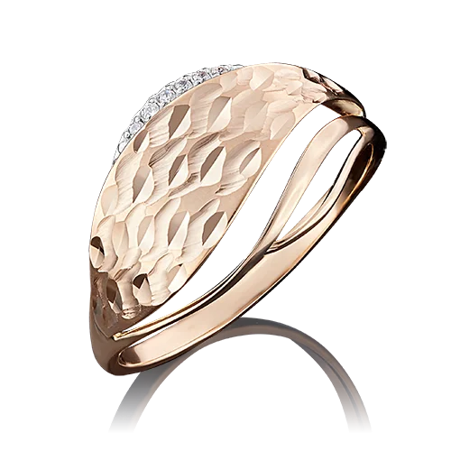 Кольцо декоративное из красного золота