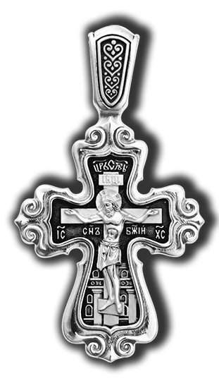 Подвеска крест из серебра