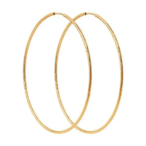 Серьги конго из красного золота