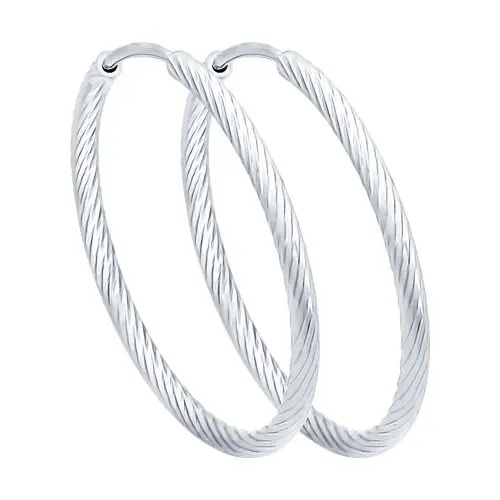 Серьги конго из серебра