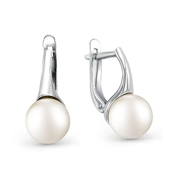 Серьги с английским замком из серебра