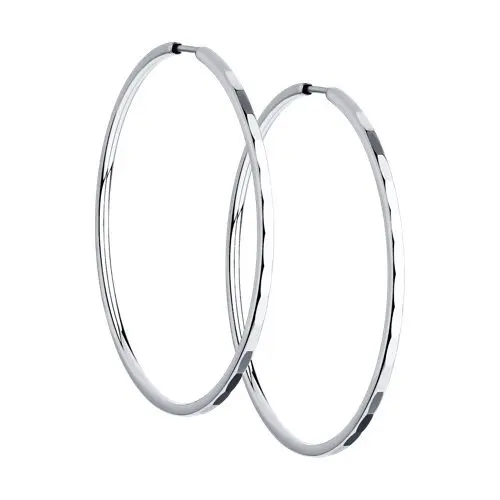 Серьги конго из серебра
