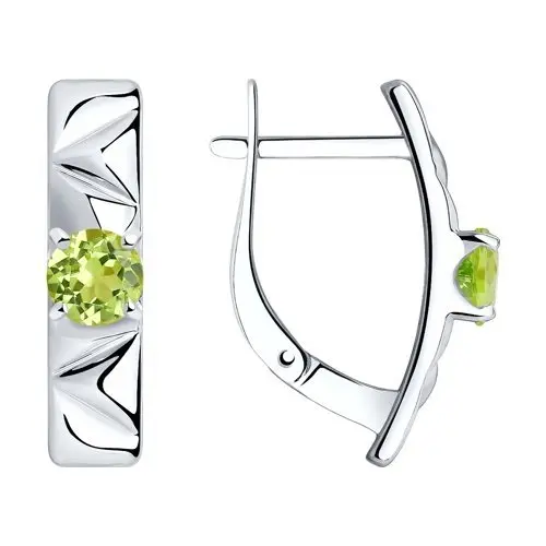 Серьги с английским замком из серебра