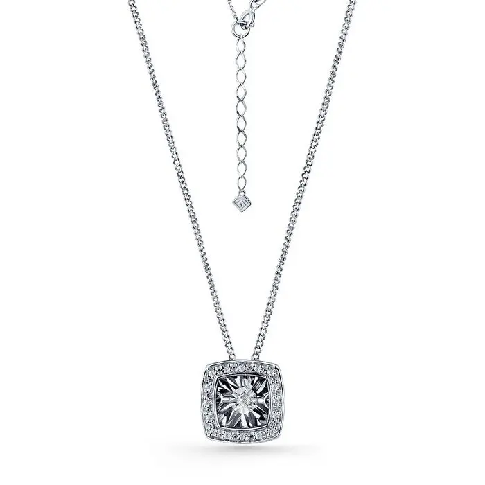 Цепь колье из белого золота