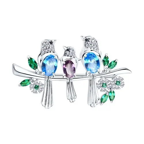 Брошь из серебра