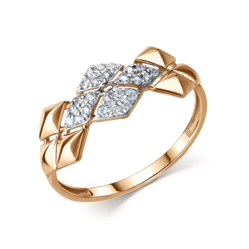 Кольцо декоративное из красного золота