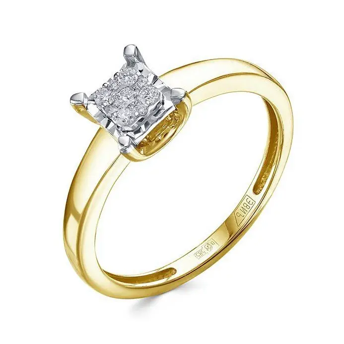 Кольцо декоративное из желтого золота