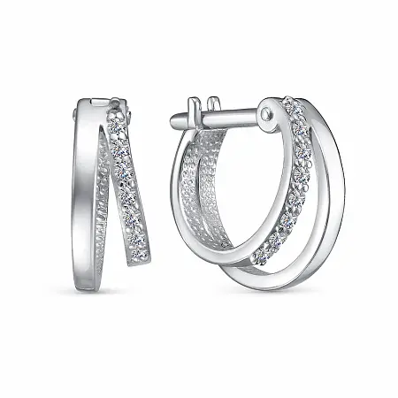 Серьги с английским замком из серебра