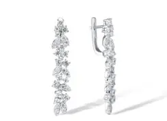 Серьги подвесные из серебра