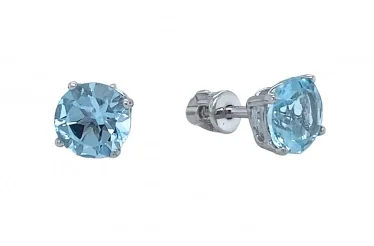 Серьги пуссеты из серебра