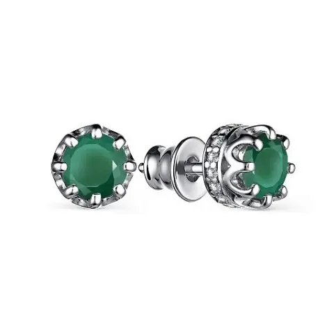 Серьги с английским замком из серебра