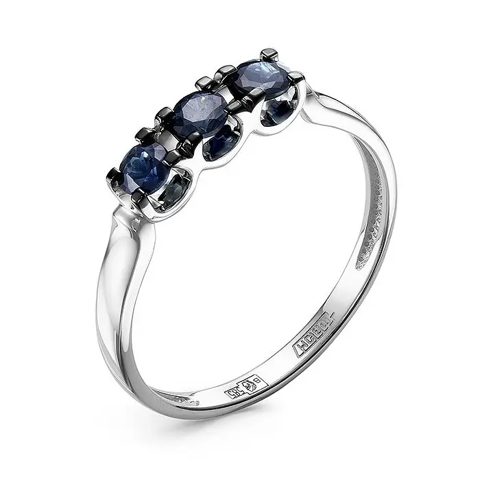 Кольцо декоративное из белого золота