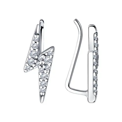 Серьги зажимы из серебра