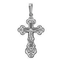 Подвеска крест из комбинированного золота