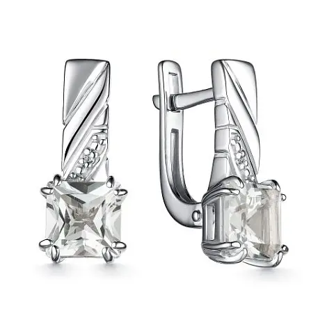 Серьги с английским замком из серебра