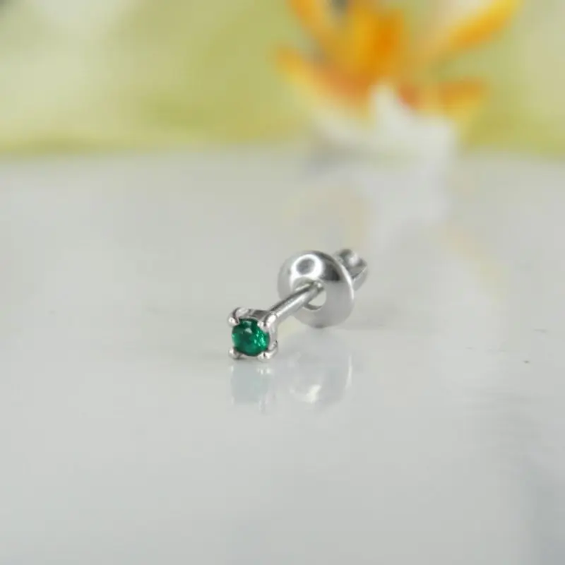 Серьги одиночные из серебра