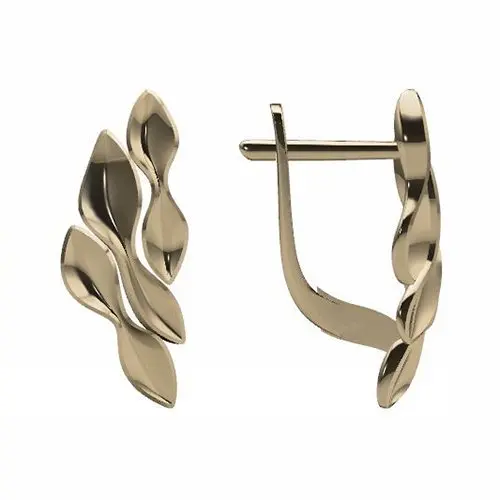 Серьги с английским замком из красного золота